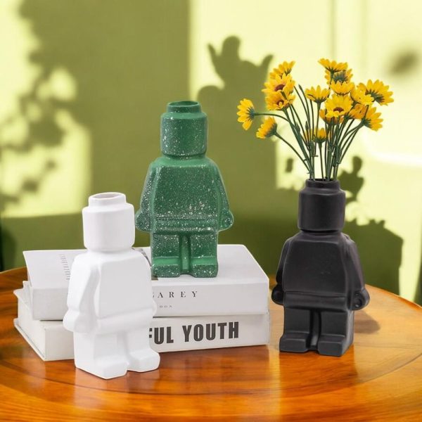 Modern Resin Block Man Vase